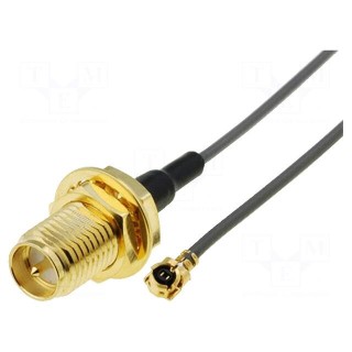 Cable-adapter | Len: 150mm | I-PEX (u.FL),SMA-Reverse Polarity