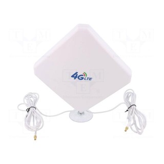 Antenna | LTE | 20dBi | for wall mounting | 50Ω | TS9 | -40÷85°C