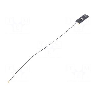 Antenna | Wideband | 3.5dBi | linear | for ribbon cable | 3÷6GHz | U.FL
