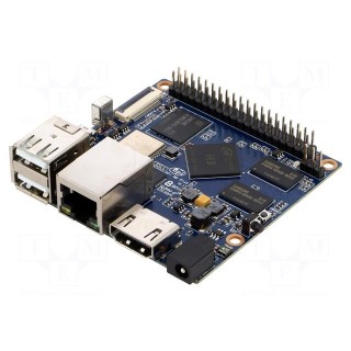 Oneboard computer | RAM: 1GB | H3 ARM Quad-Core | 65x65mm | 5VDC | DDR3