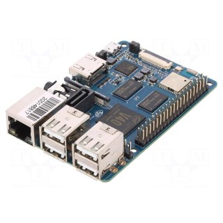 Single-board computer | V40 Quad-Core | 85x56mm | 5VDC | DDR3 | 1GBRAM