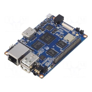 Single-board computer | ARM A53 Quad-Core | 92x60mm | 5VDC | OS: none