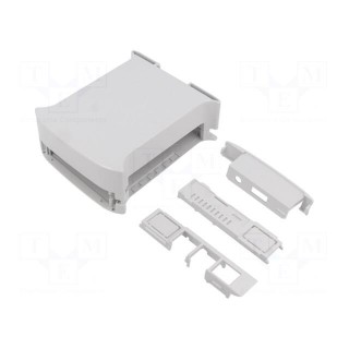 Enclosure: for computer | grey | for DIN rail mounting