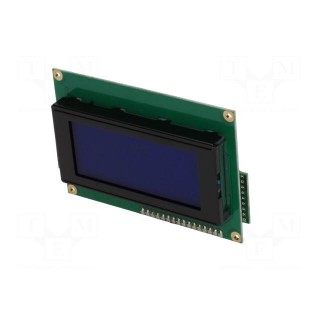 Display: LCD | alphanumeric | STN Negative | 16x4 | blue | LED | 4.75mm