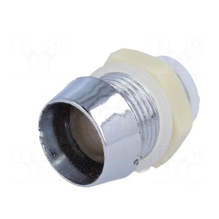LED holder | 10mm | chromium | ABS | concave | L2: 13mm