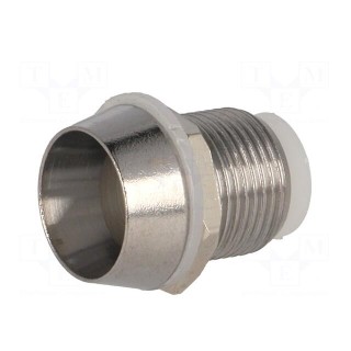 LED holder | 10mm | chromium | brass | concave | L2: 13mm