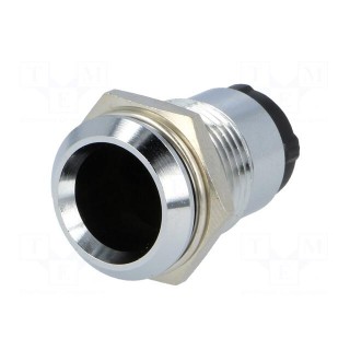 LED holder | 10mm | chromium | metal | concave | with plastic plug