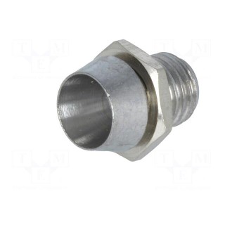 LED holder | 3mm | chromium | brass | concave | L2: 8mm