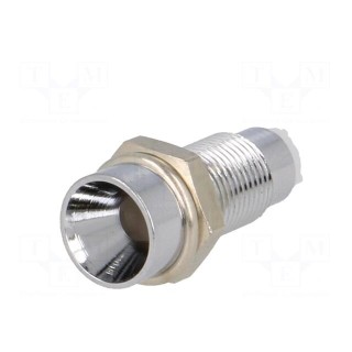 LED holder | 3mm | chromium | metal | concave | with plastic plug