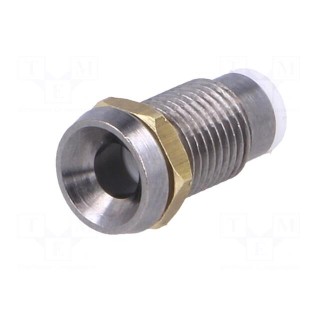 LED holder | 3mm | chromium | metal | concave | with plastic plug | IP66