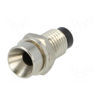 LED holder | 3mm | nickel | concave | with plastic plug