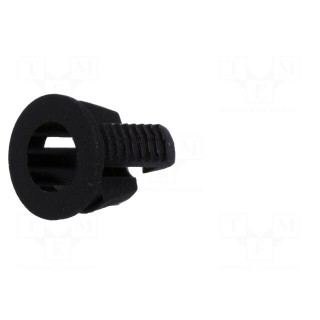 LED holder | 3mm | one-piece | black | UL94V-2 | L: 5.8mm | Mat: polyamide