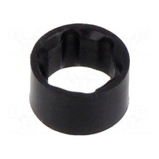 LED holder | 3mm | two-piece | black | UL94V-2 | L: 5mm | Mat: polyamide