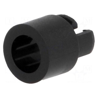 LED holder | 5mm | one-piece | black | UL94V-2 | L: 10.3mm