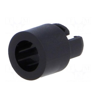LED holder | 5mm | one-piece | black | UL94V-2 | L: 10.3mm