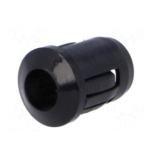 LED holder | 5mm | one-piece | black | UL94V-2 | L: 12.5mm