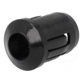 LED holder | 5mm | one-piece | black | UL94V-2 | L: 12.5mm