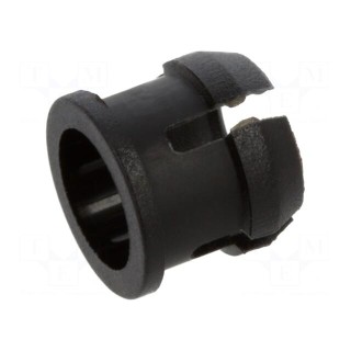 LED holder | 5mm | one-piece | black | UL94V-2 | L: 5.8mm | Mat: polyamide
