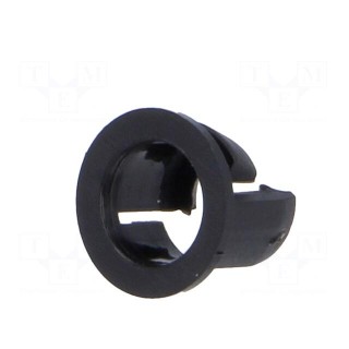 LED holder | 5mm | one-piece | black | UL94V-2 | L: 6.3mm | Mat: polyamide