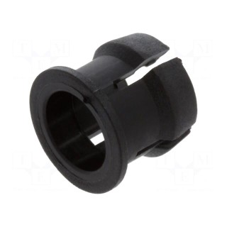 LED holder | 5mm | two-piece | black | UL94V-2 | L: 6.3mm | Mat: polyamide