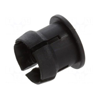 LED holder | 5mm | two-piece | black | UL94V-2 | L: 6.3mm | Mat: polyamide