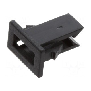 LED holder | one-piece | black | UL94V-2 | L: 8.4mm | Mat: polyamide