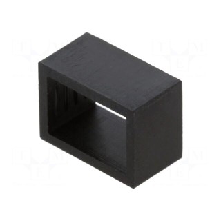 LED holder | two-piece | black | UL94V-2 | L: 7.6mm | Mat: polyamide