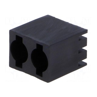 LED housing | 3mm | polyamide | angular | 3 PIN | black | UL94V-2