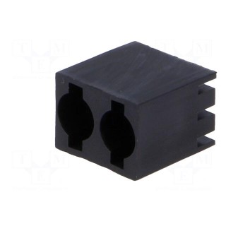 LED housing | 3mm | polyamide | angular | 3 PIN | black | UL94V-2