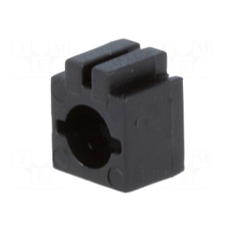 LED housing | 3mm | polyamide | angular | 3 PIN | black | UL94V-2 | W: 7mm