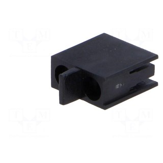 LED housing | 3mm | polyamide | angular | black | UL94V-2 | H: 10mm