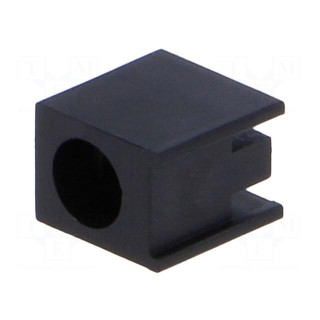 LED housing | 3mm | polyamide | angular | black | UL94V-2 | H: 6mm