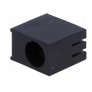 LED housing | 5mm | polyamide | angular | black | UL94V-2 | H: 12mm