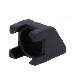 LED housing | 5mm | polyamide | angular | black | UL94V-2 | H: 6.2mm