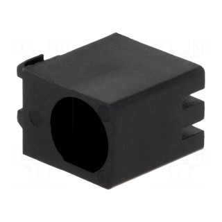 LED housing | 5mm | polyamide | angular | black | UL94V-2 | H: 9.5mm