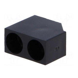 LED housing | 5mm | polyamide | angular | black | UL94V-2 | H: 12.4mm