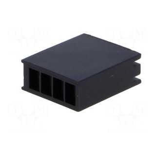 LED housing | polyamide | angular | black | UL94V-2 | No.of diodes: 4