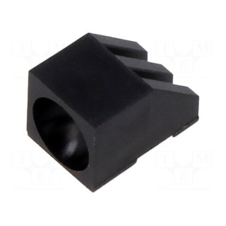 LED housing | 5mm | black | UL94V-2 | polyamide | No.of diodes: 1