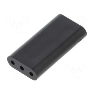 Spacer sleeve | LED | ØLED: 3mm | L: 15.9mm | black | UL94V-0 | Mat: PVC