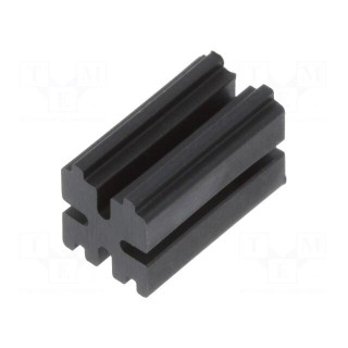 Spacer sleeve | LED | ØLED: 3mm | L: 9mm | black | UL94V-0 | Mat: polyamide