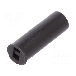 Spacer sleeve | LED | ØLED: 5mm | L: 15mm | black | UL94V-2