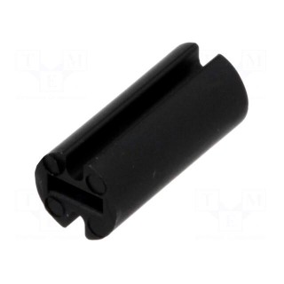 Spacer sleeve | LED | Øout: 4.5mm | ØLED: 3mm | L: 10mm | black | UL94V-2