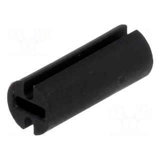 Spacer sleeve | LED | Øout: 4.5mm | ØLED: 3mm | L: 11.5mm | black | UL94V-2