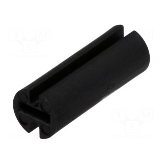 Spacer sleeve | LED | Øout: 4.5mm | ØLED: 3mm | L: 12mm | black | UL94V-2