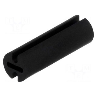 Spacer sleeve | LED | Øout: 4.5mm | ØLED: 3mm | L: 14mm | black | UL94V-2