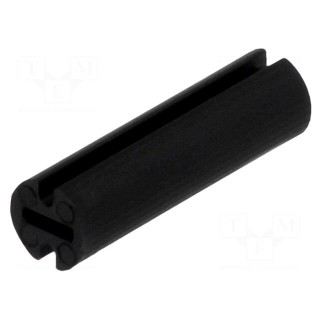 Spacer sleeve | LED | Øout: 4.5mm | ØLED: 3mm | L: 15.5mm | black | UL94V-2