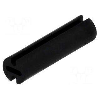 Spacer sleeve | LED | Øout: 4.5mm | ØLED: 3mm | L: 17mm | black | UL94V-2