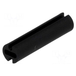 Spacer sleeve | LED | Øout: 4.5mm | ØLED: 3mm | L: 18mm | black | UL94V-2