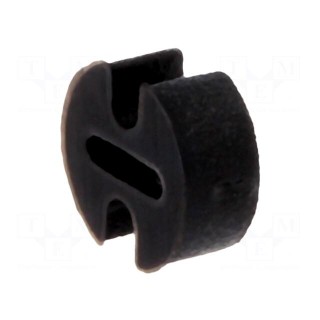 Spacer sleeve | LED | Øout: 4.5mm | ØLED: 3mm | L: 2mm | black | UL94V-2