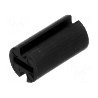 Spacer sleeve | LED | Øout: 4.5mm | ØLED: 3mm | L: 8mm | black | UL94V-2